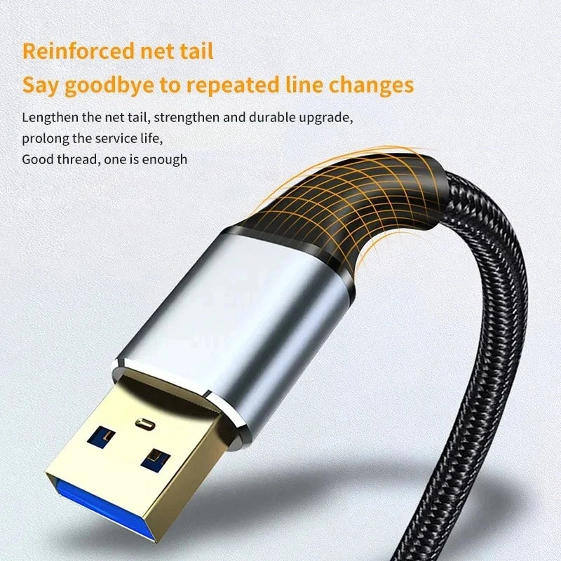 USB 3.0 Male to Male Extension Cable – 5Gbps High-Speed Data Transfer Cord for PC, Laptop, TV, and PS4