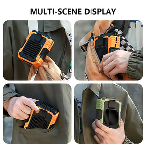 Ultra-Portable Waist Fan - Rechargeable 3-Speed Cooling, Doubles as Power Bank