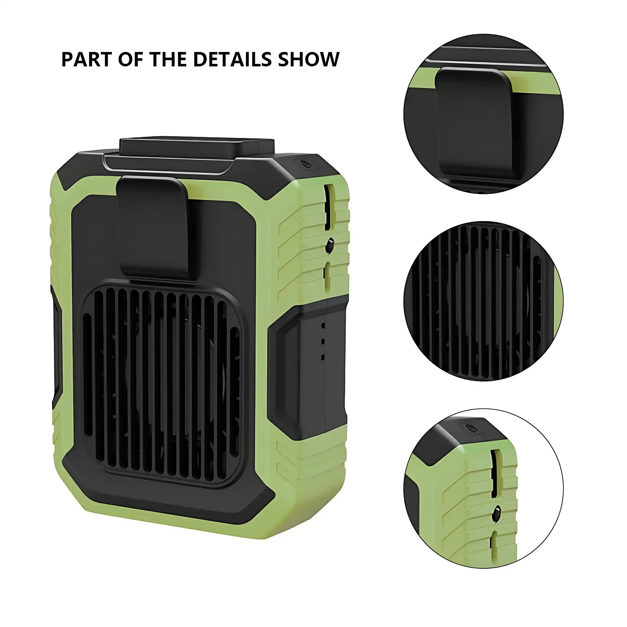 Ultra-Portable Waist Fan - Rechargeable 3-Speed Cooling, Doubles as Power Bank