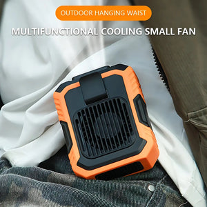 Ultra-Portable Waist Fan - Rechargeable 3-Speed Cooling, Doubles as Power Bank