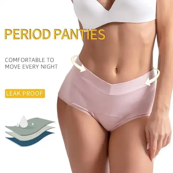 2 PCS Ultra Comfortable High Waisted Leakproof Period Panties