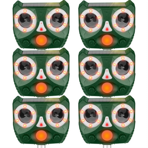 Ultrasonic Animal Repeller Outdoor, Solar Powered Squirrels Repeller Waterproof Deer Repeller for Dog, Cat, Squirrels, Bird, Rabbit, Deer, Raccoon Farm Yard Garden