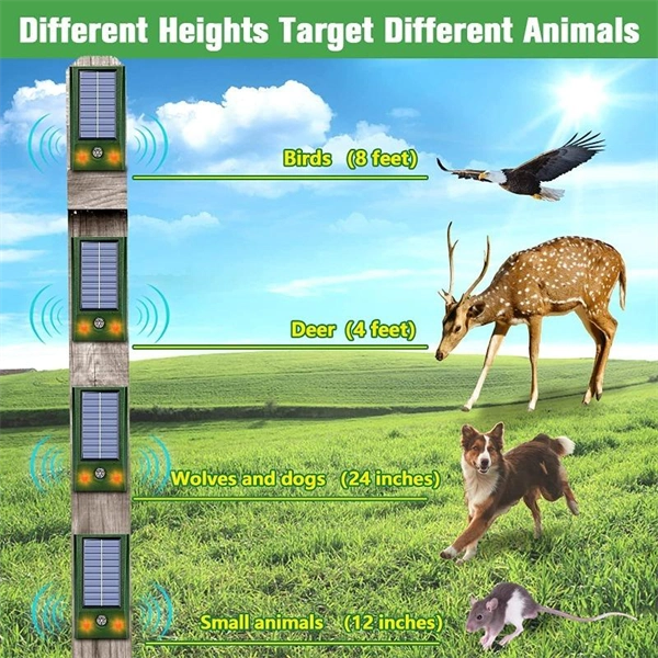Ultrasonic Mice Repeller Outdoor LED Red and White Flashing Bird Repeller Ultrasonic Dog Repeller Cat Repeller