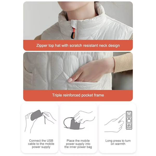 Women's 15 Heat Zones USB Heated Vest
