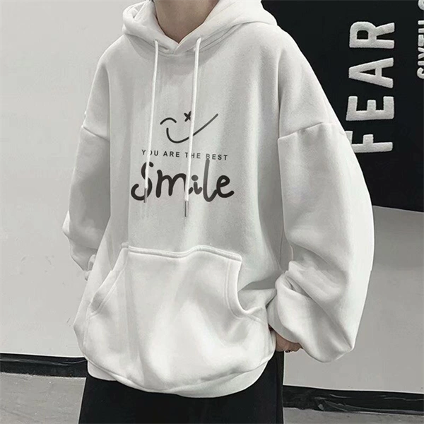 Unisex Vintage Smile Graphic Hoodie Jacket – Loose Fit Streetwear Windbreaker for Spring & Fall