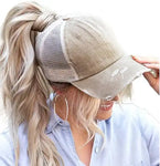 Vintage Ponytail Baseball Cap for Women