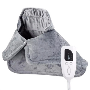 Weighted Heating Pad for Neck and Shoulders – Electric Heat Wrap with 6 Heat Settings & Auto Shut-Off