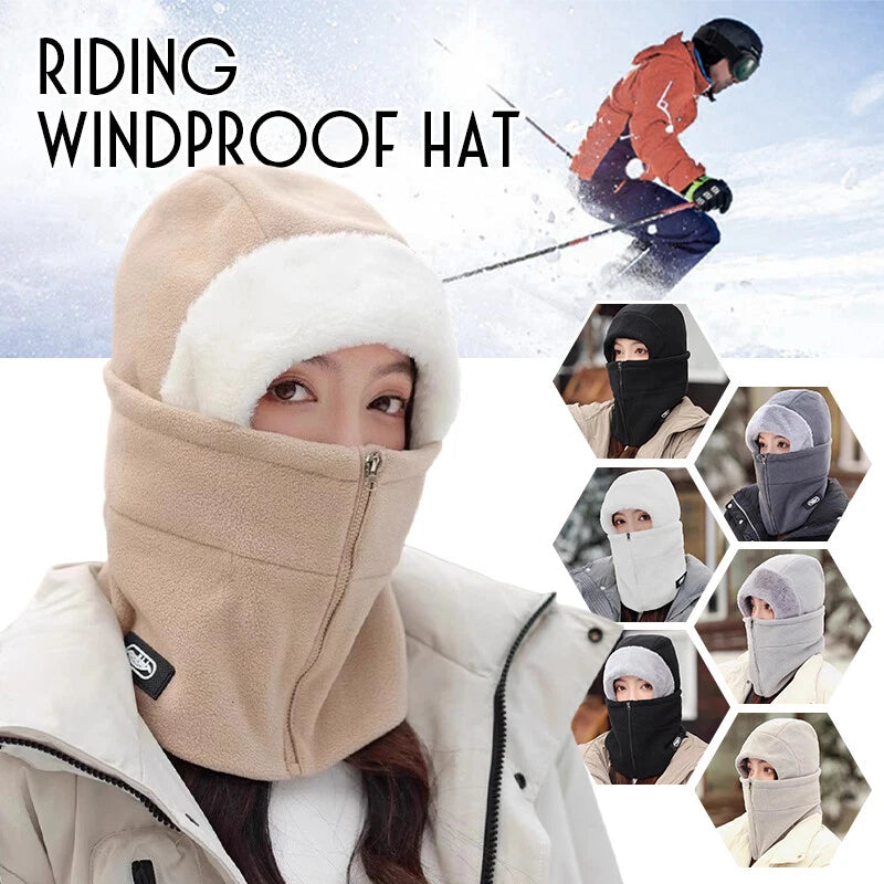 Winter Cycling Balaclava - Windproof Fleece Liner for Bike Helmets
