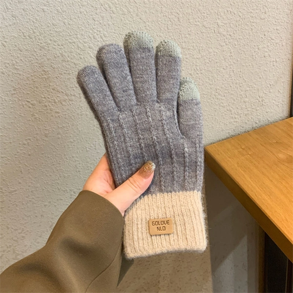 Winter Knit Touchscreen Gloves – Thick Fleece Lined Warm Gloves for Men & Women, Cold Weather Cycling & Outdoor Use