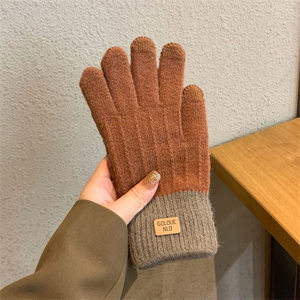 Winter Knit Touchscreen Gloves – Thick Fleece Lined Warm Gloves for Men & Women, Cold Weather Cycling & Outdoor Use