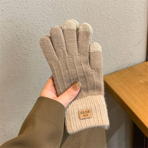 Winter Knit Touchscreen Gloves – Thick Fleece Lined Warm Gloves for Men & Women, Cold Weather Cycling & Outdoor Use
