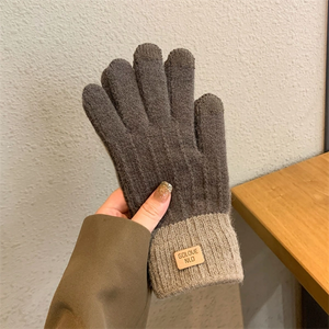 Winter Knit Touchscreen Gloves – Thick Fleece Lined Warm Gloves for Men & Women, Cold Weather Cycling & Outdoor Use