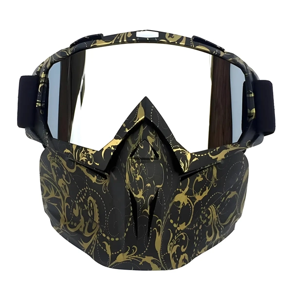 Winter Sports Face Mask with Anti-Fog Goggles - Windproof & UV Protection