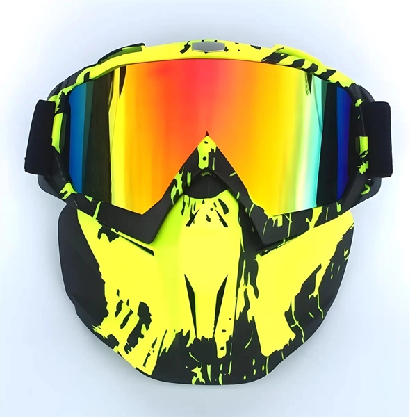 Winter Sports Face Mask with Anti-Fog Goggles - Windproof & UV Protection
