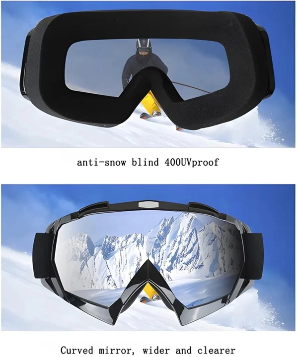 Winter Sports Face Mask with Anti-Fog Goggles - Windproof & UV Protection