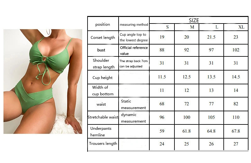Women Push Up Bikini High Waist Brazilian Swimsuit