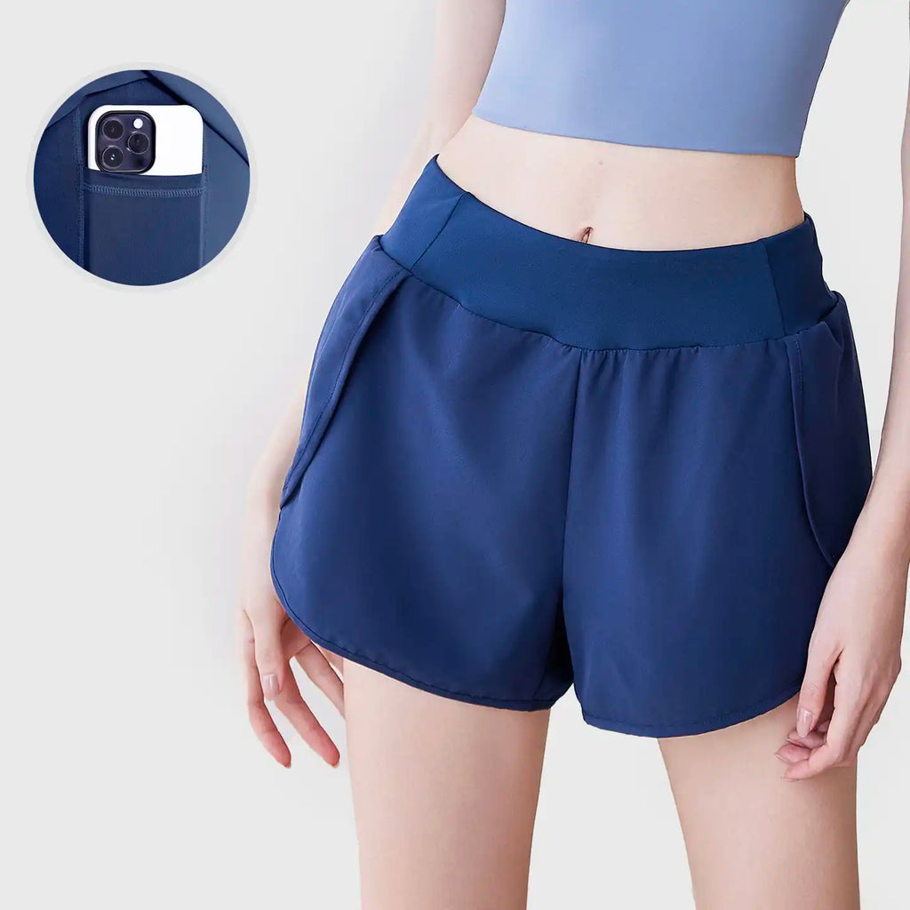 Women's Casual Running Shorts with Pockets - Lightweight Loose Fit for Gym & Yoga