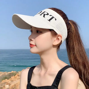Women's Half-Visor Baseball Cap - Summer Tennis & Golf Sport Hat