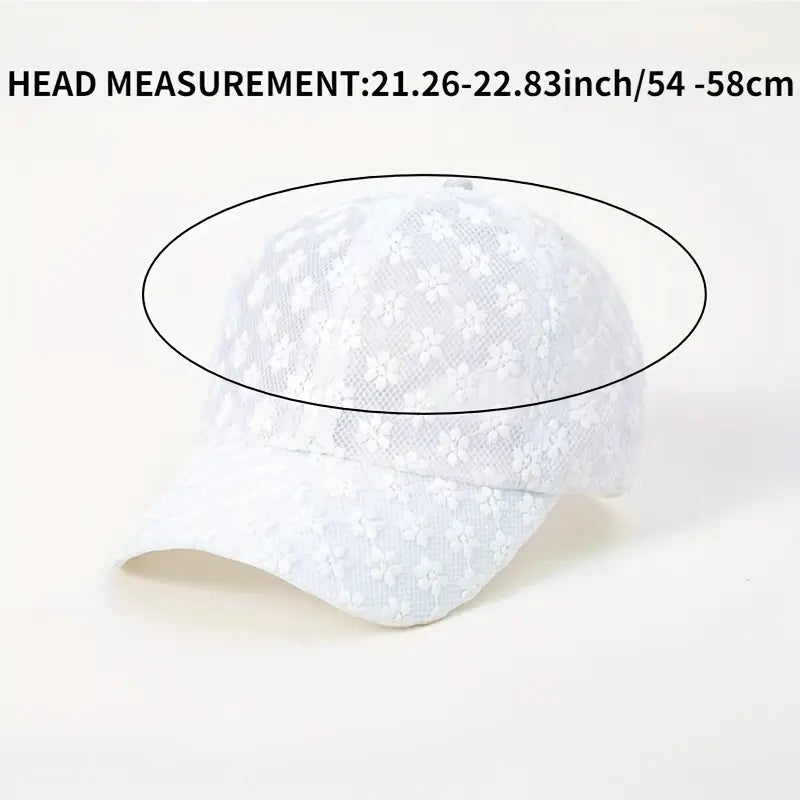 Women's Hollow Flower Baseball Cap Lace Sun Hat