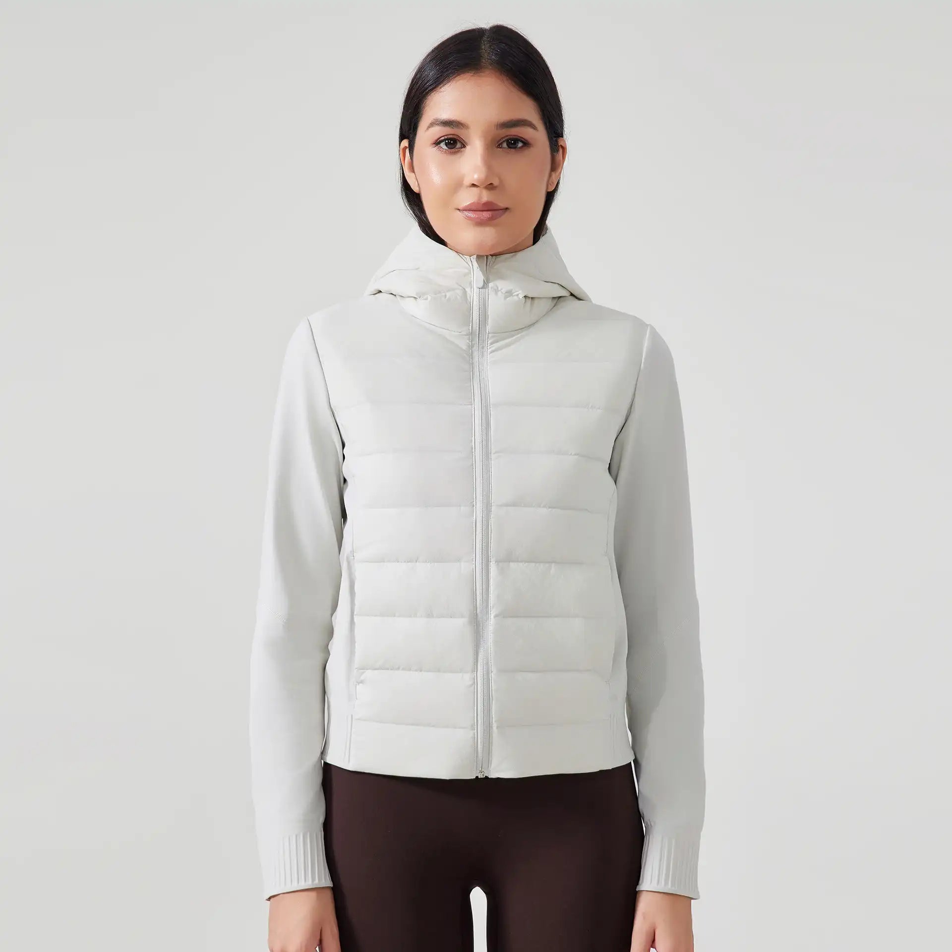 Women's Lightweight Down Jacket, Hooded Short Puffer Coat for Fall Winter Outdoor Sports