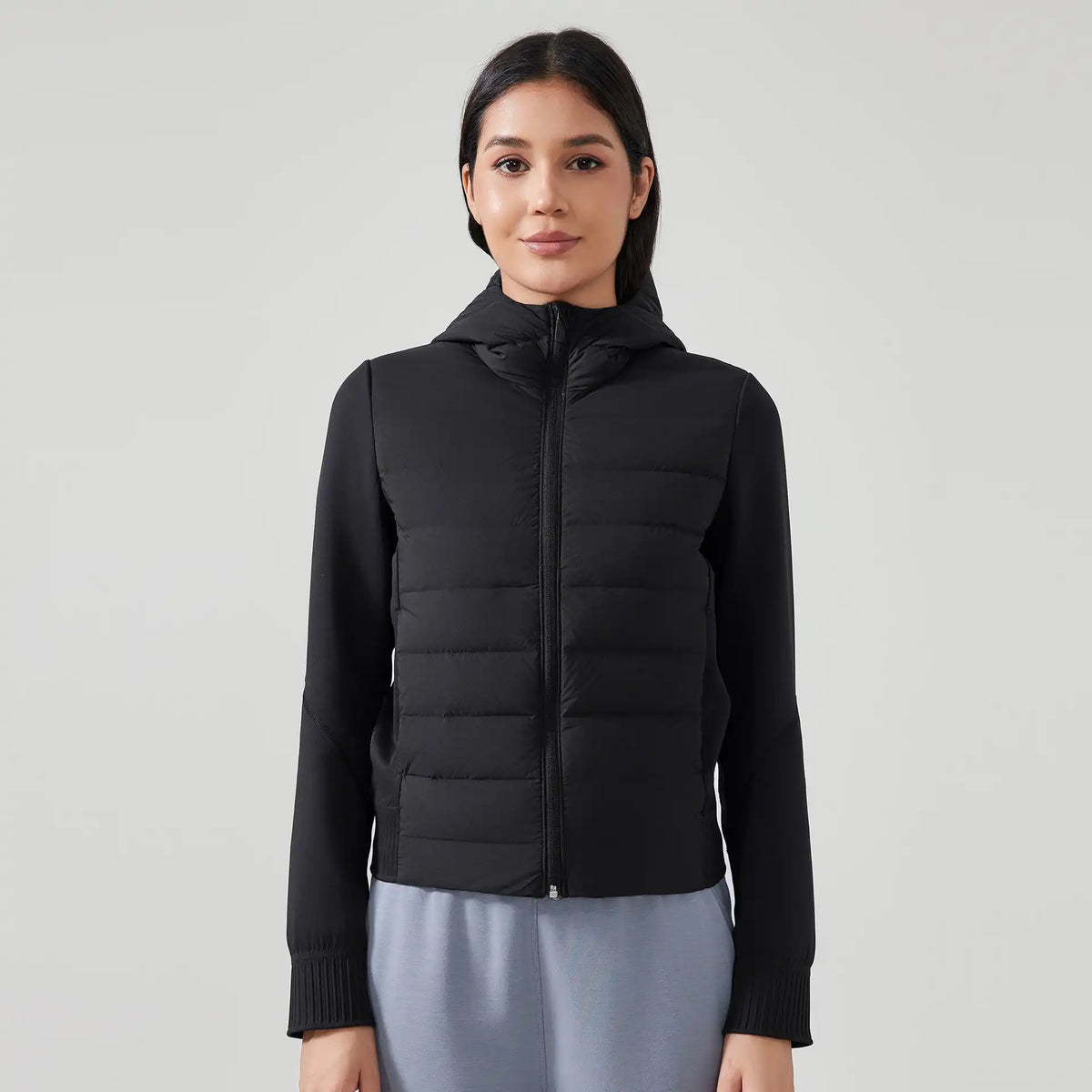 Compression Coat Women's Lightweight Down Jacket, Hooded Short Puffer Coat for Fall Win ...