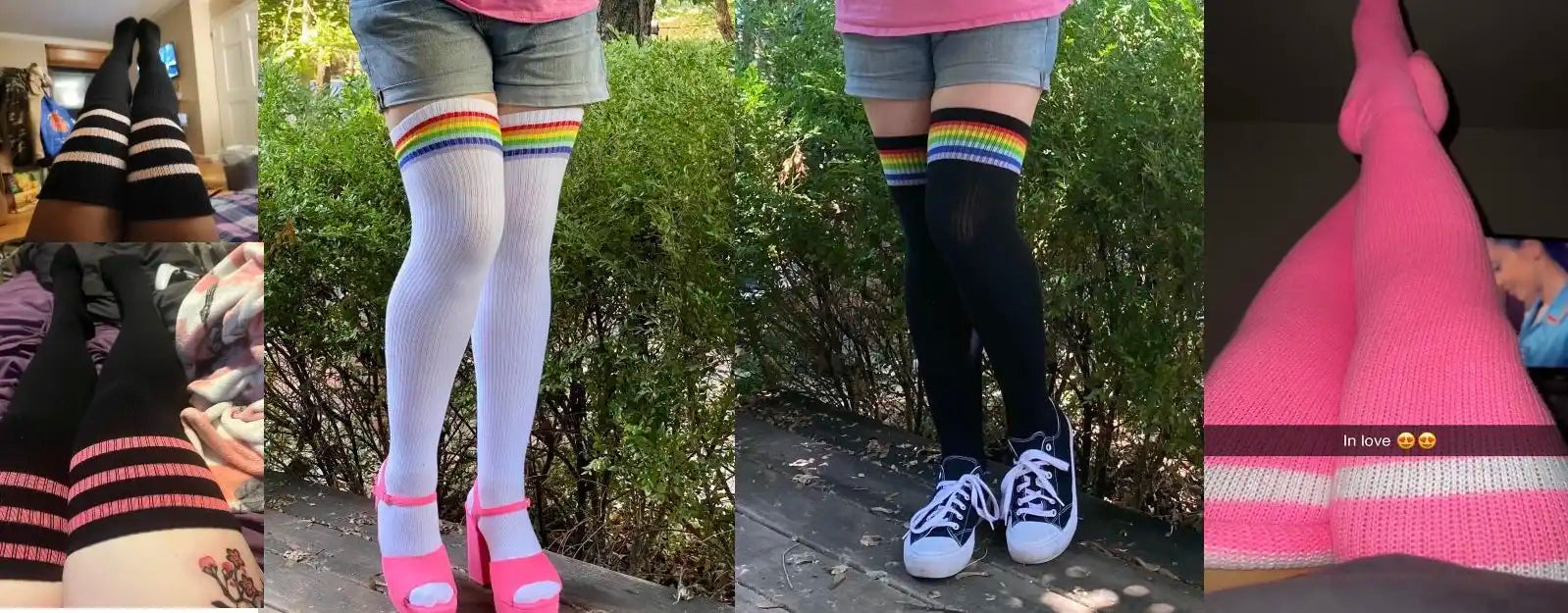 Women's Plus Size Thigh High Socks - Extra Long Wide Fit, Soft Cotton