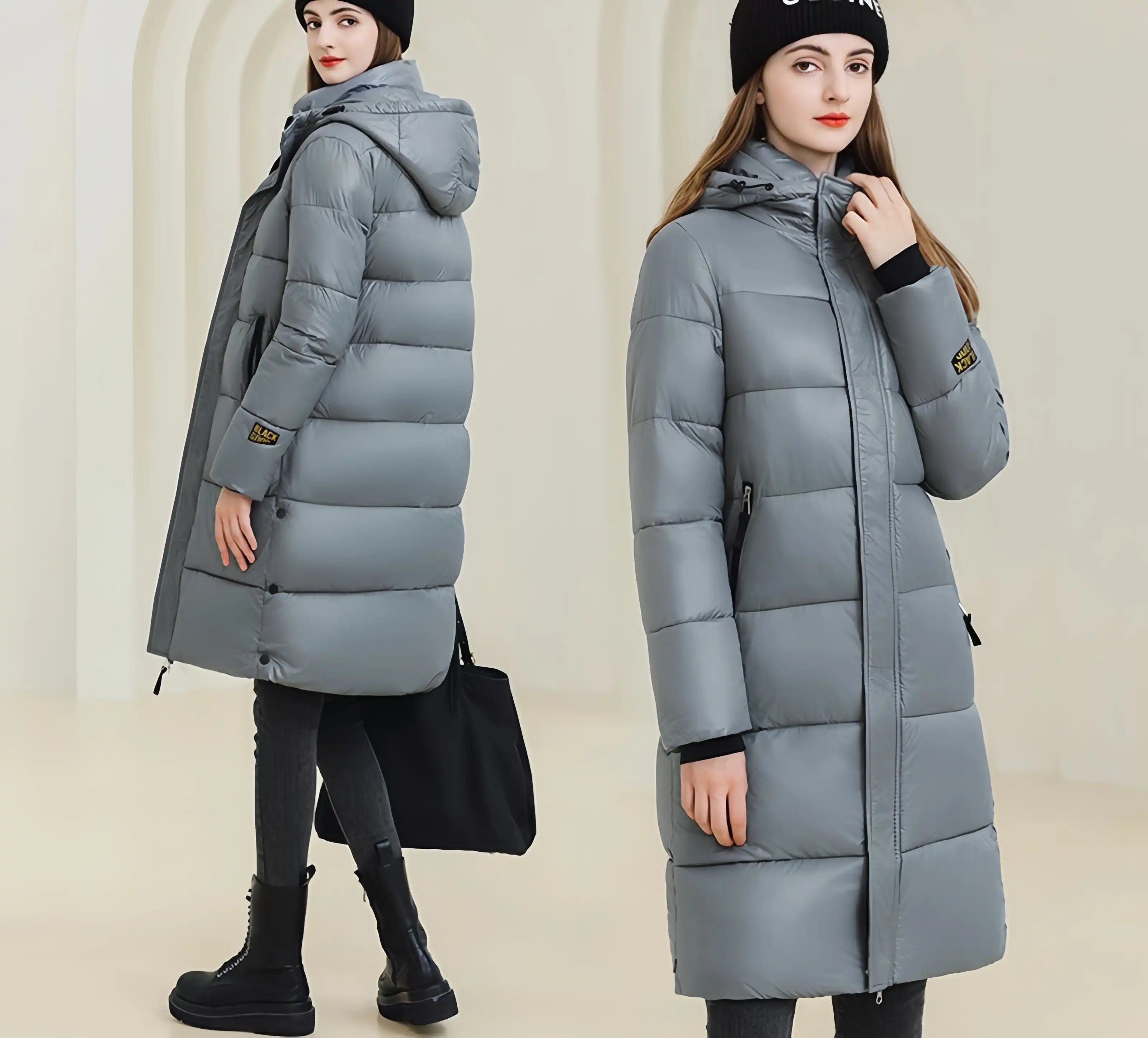 Women's Winter Hooded Coat with Pockets - Warm Stylish Outerwear