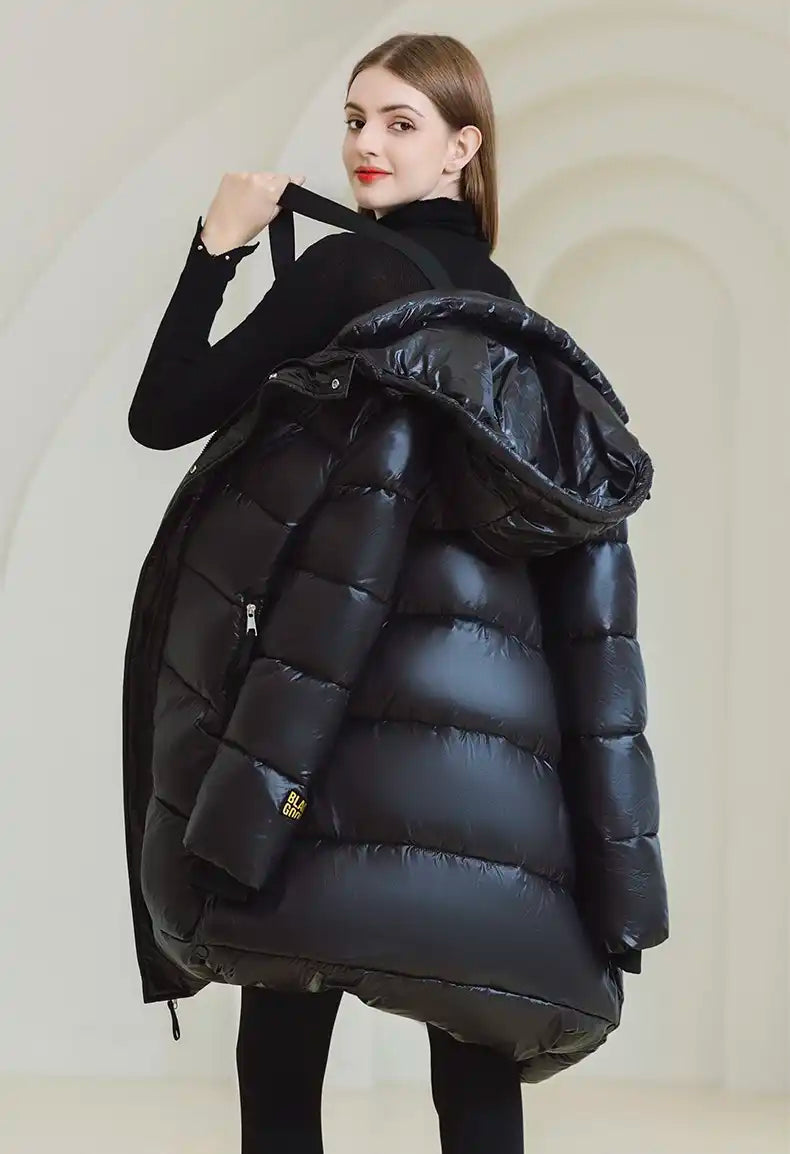 Women's Winter Hooded Coat with Pockets - Warm Stylish Outerwear