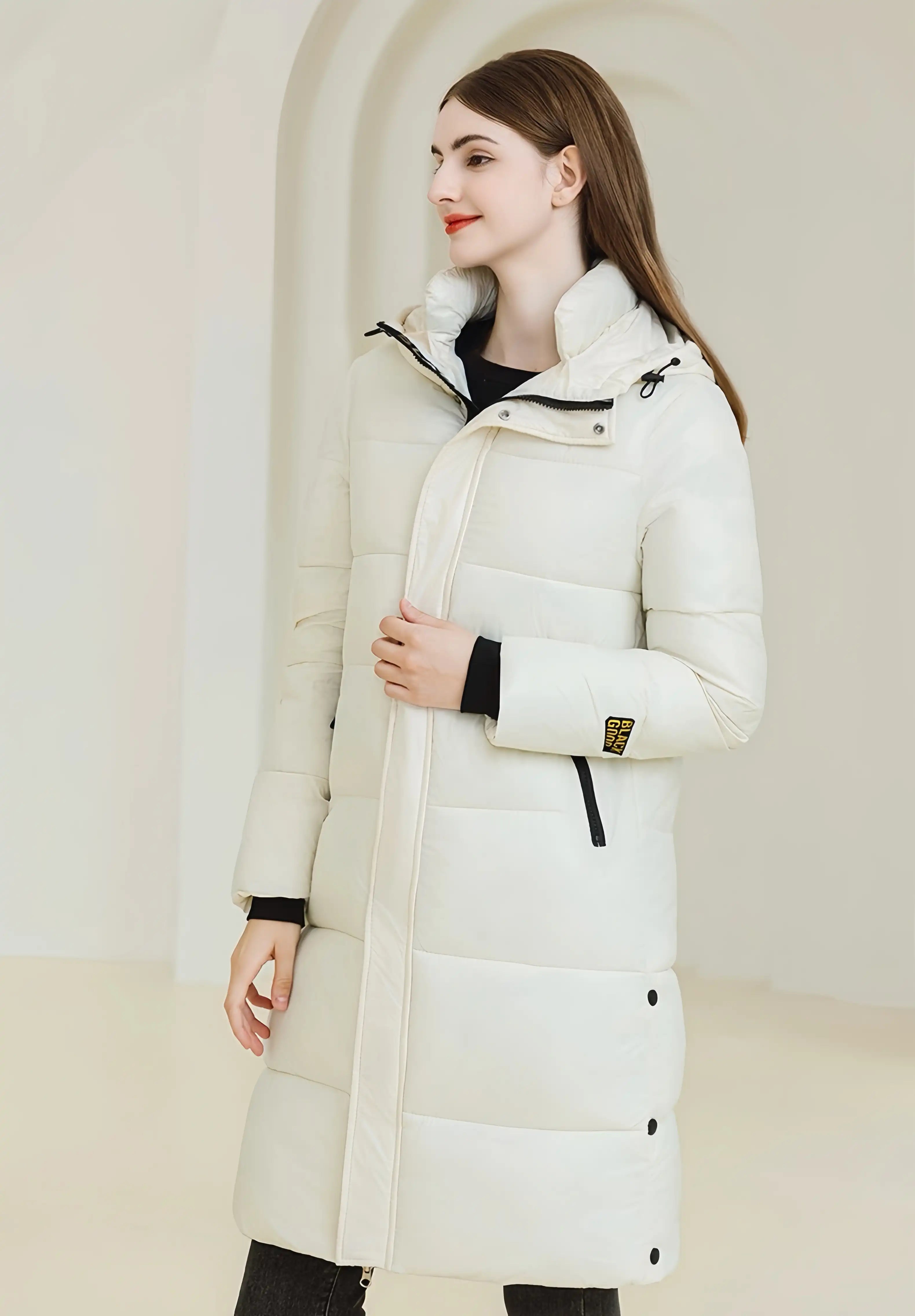 Women's Winter Hooded Coat with Pockets - Warm Stylish Outerwear
