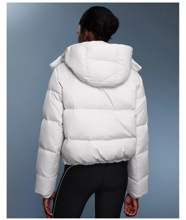 Women’s 90% White Duck Down Puffer Jacket – Thick, Warm, Windproof & Water-Resistant Winter Coat with Detachable Hood