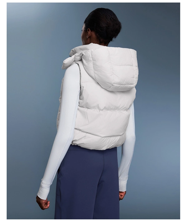 Women’s 90% White Duck Down Puffer Vest – Short, Warm, Windproof Hooded Winter Gilet