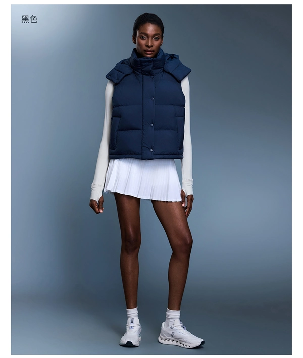 Women’s 90% White Duck Down Puffer Vest – Short, Warm, Windproof Hooded Winter Gilet