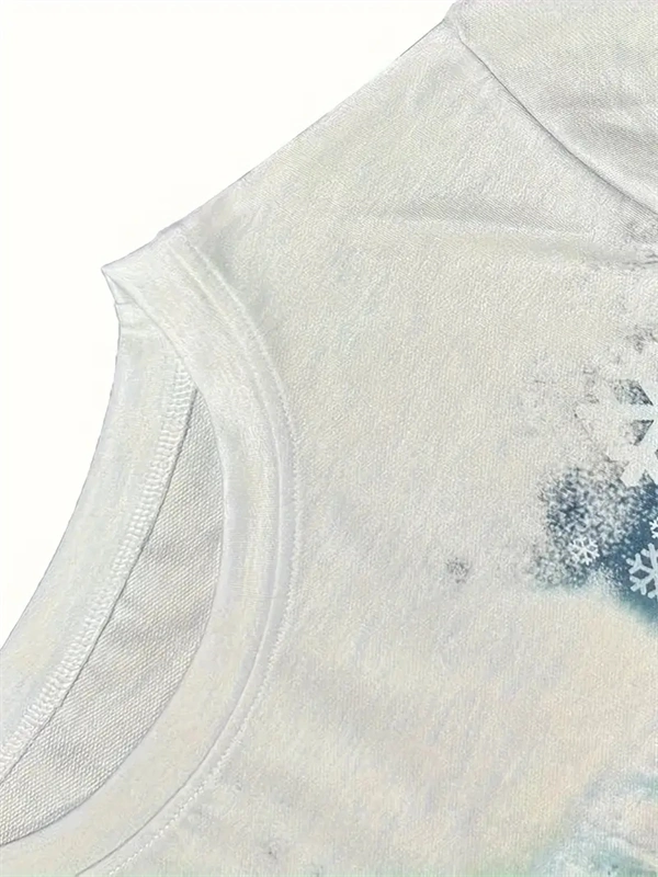 Women's Christmas Bunny Sweatshirt - Festive Pullover with Snowflake Print for Holiday Season