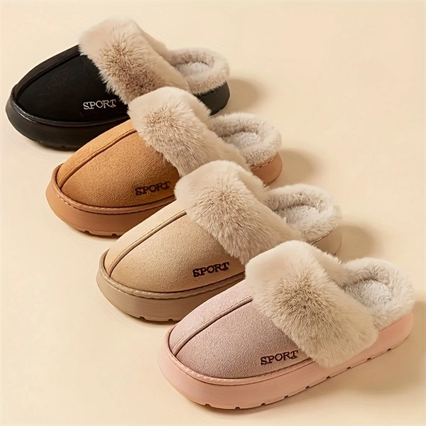 Women’s Cozy Plush Slippers – Warm Indoor/Outdoor Winter House Shoes for Comfort & Style