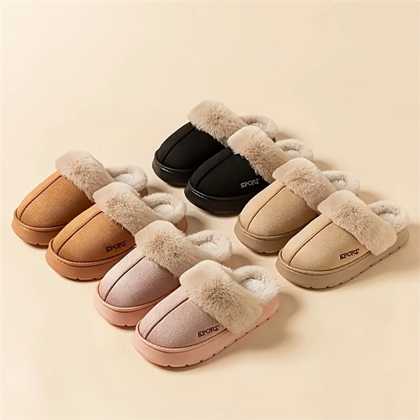 Women’s Cozy Plush Slippers – Warm Indoor/Outdoor Winter House Shoes for Comfort & Style