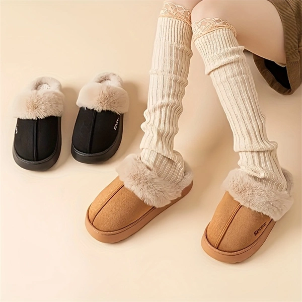 Women’s Cozy Plush Slippers – Warm Indoor/Outdoor Winter House Shoes for Comfort & Style