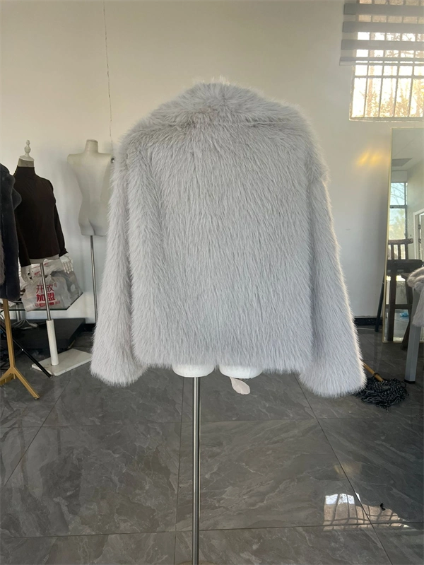 Women's Cropped Faux Fur Jacket