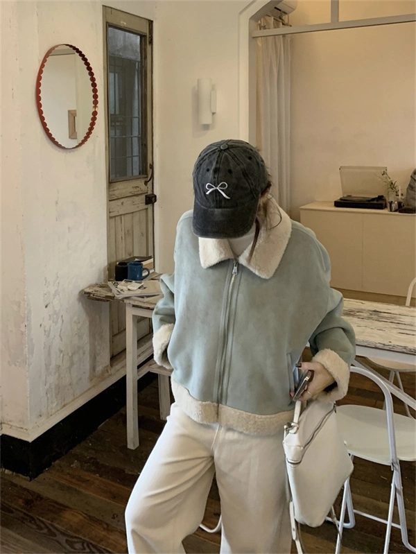 Women’s Faux Shearling Jacket – Cozy Autumn & Winter Warm Coat, Elegant Chic Style