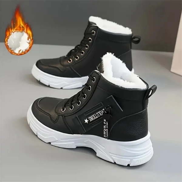 Women's High-Top Platform Sneakers – Warm Winter Casual Boots