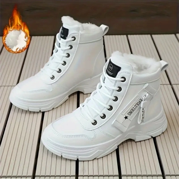 Women's High-Top Platform Sneakers – Warm Winter Casual Boots