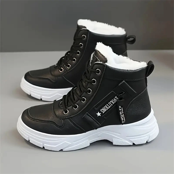 Women's High-Top Platform Sneakers – Warm Winter Casual Boots