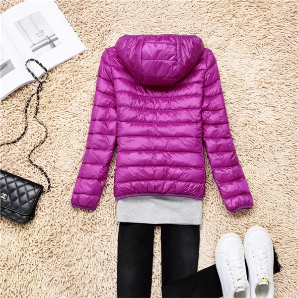 Women’s Lightweight Packable Puffer Jacket with Hood – Plus Size up to 7XL