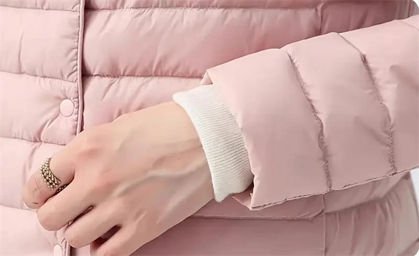 Women’s Lightweight V-Neck Down Jacket – Warm Winter Coat, Button Front, Long Sleeve, Solid Color, Casual & Portable