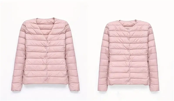 Women’s Lightweight V-Neck Down Jacket – Warm Winter Coat, Button Front, Long Sleeve, Solid Color, Casual & Portable