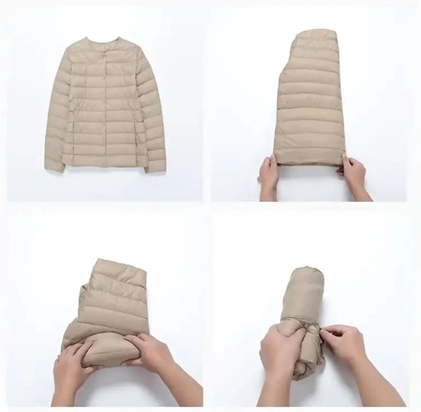 Women’s Lightweight V-Neck Down Jacket – Warm Winter Coat, Button Front, Long Sleeve, Solid Color, Casual & Portable