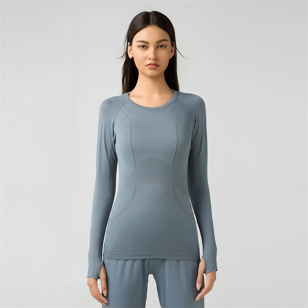 Women’s Long Sleeve Quick-Dry Sports Top – Seamless, Breathable Running & Yoga Shirt