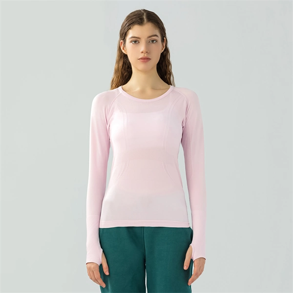 Women’s Long Sleeve Quick-Dry Sports Top – Seamless, Breathable Running & Yoga Shirt
