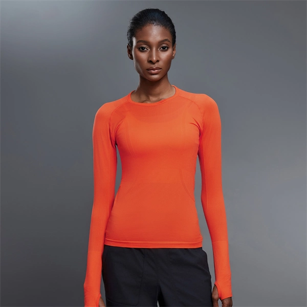 Women’s Long Sleeve Quick-Dry Sports Top – Seamless, Breathable Running & Yoga Shirt