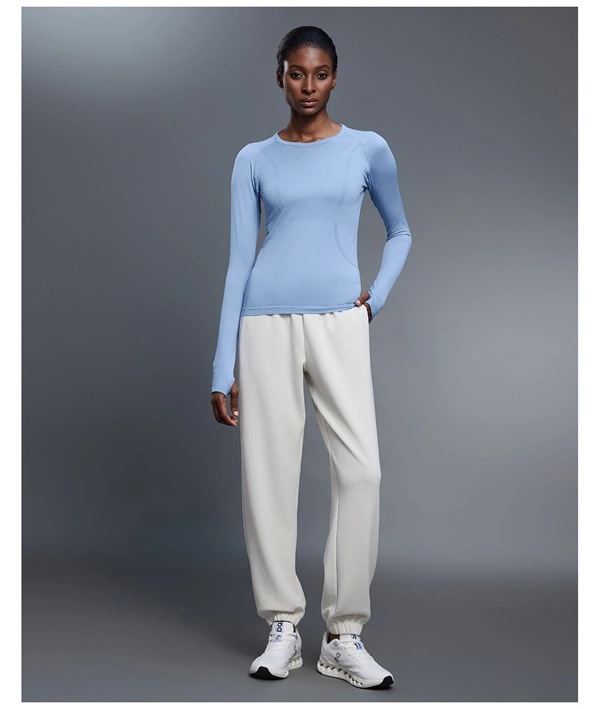 Women’s Long Sleeve Quick-Dry Sports Top – Seamless, Breathable Running & Yoga Shirt