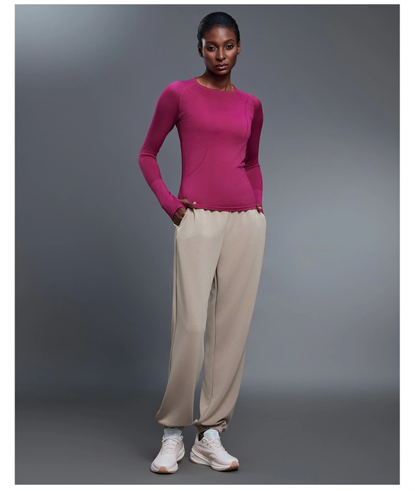 Women’s Long Sleeve Quick-Dry Sports Top – Seamless, Breathable Running & Yoga Shirt